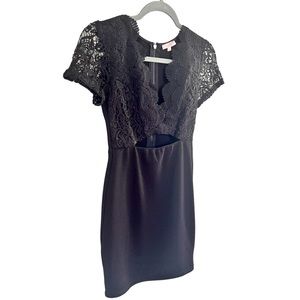 Luxxel Small Black Cut Out Lace Dress